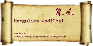 Margulies Amábel névjegykártya
